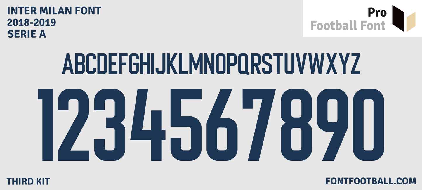 Inter Milan 2018-2019 Third Font