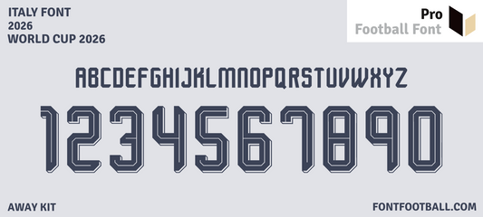 Italy World Cup 2026 Away Font
