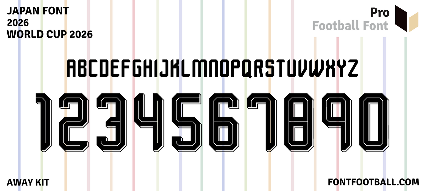 Japan World Cup 2026 Away Font