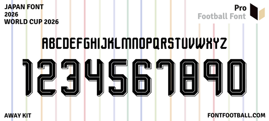Japan World Cup 2026 Away Font