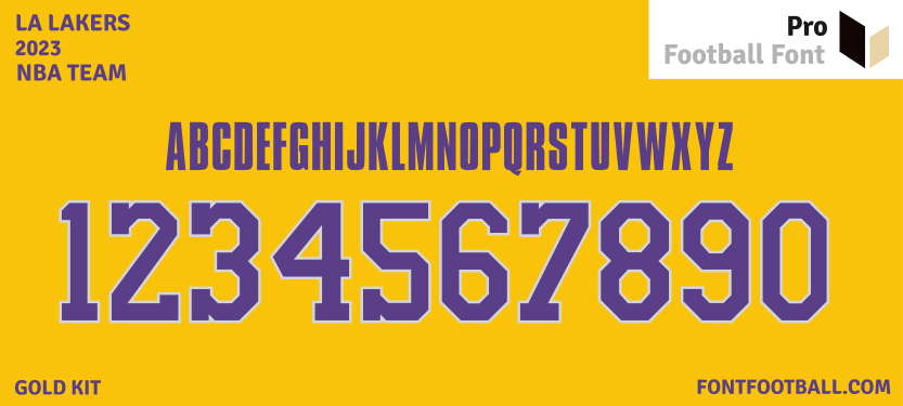 NBA Los Angeles Lakers 2023 Font