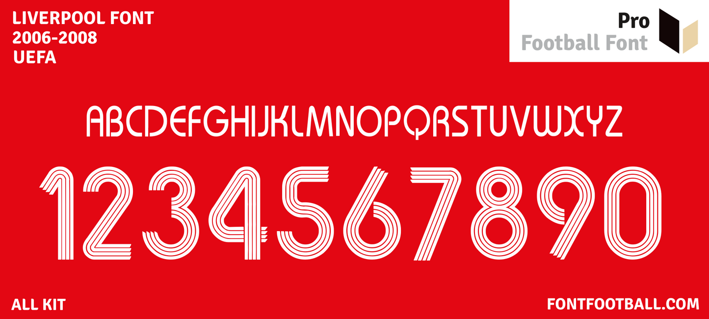 Liverpool 2006-2008 Font – Pro Football Font