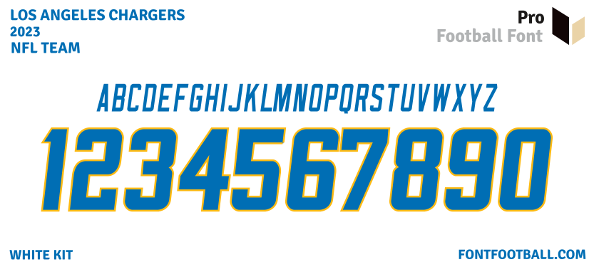 NFL Los Angeles Chargers 2023 Font