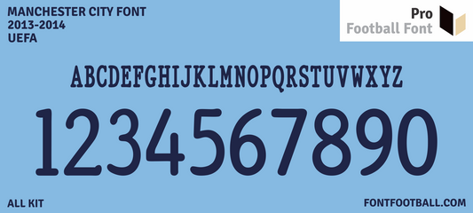 Manchester City 2013-2014 Font