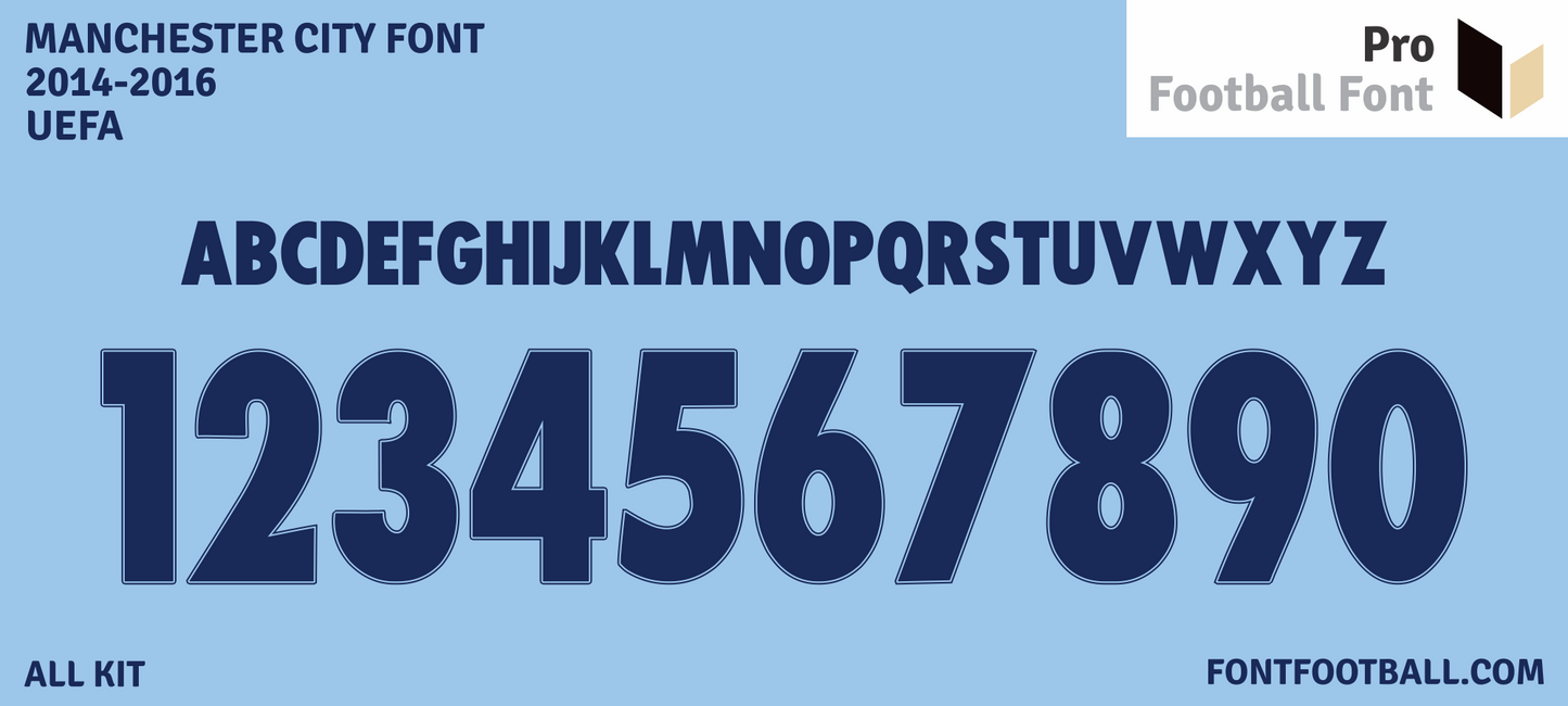 Manchester City 2014-2016 Font