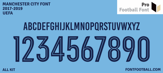 Manchester City 2017-2019 Font