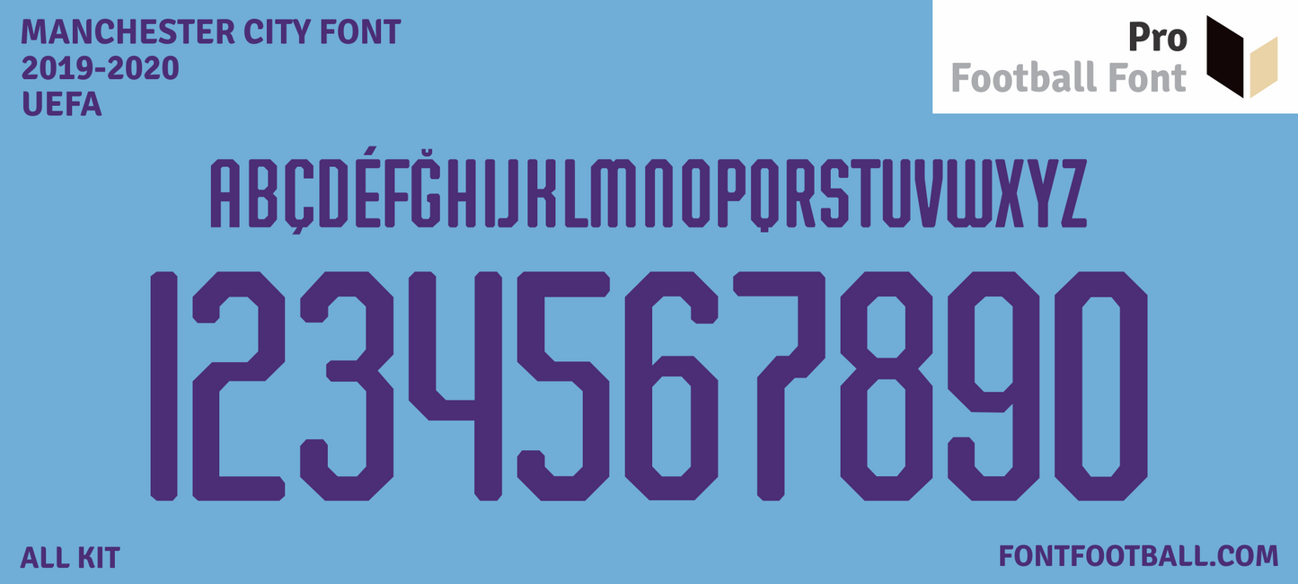 Manchester City 2019-2020 Font