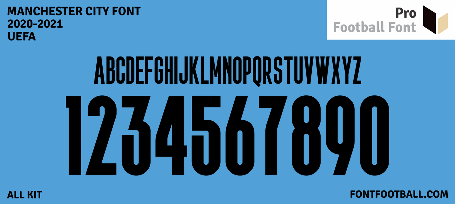 Manchester City 2020-2021 Font