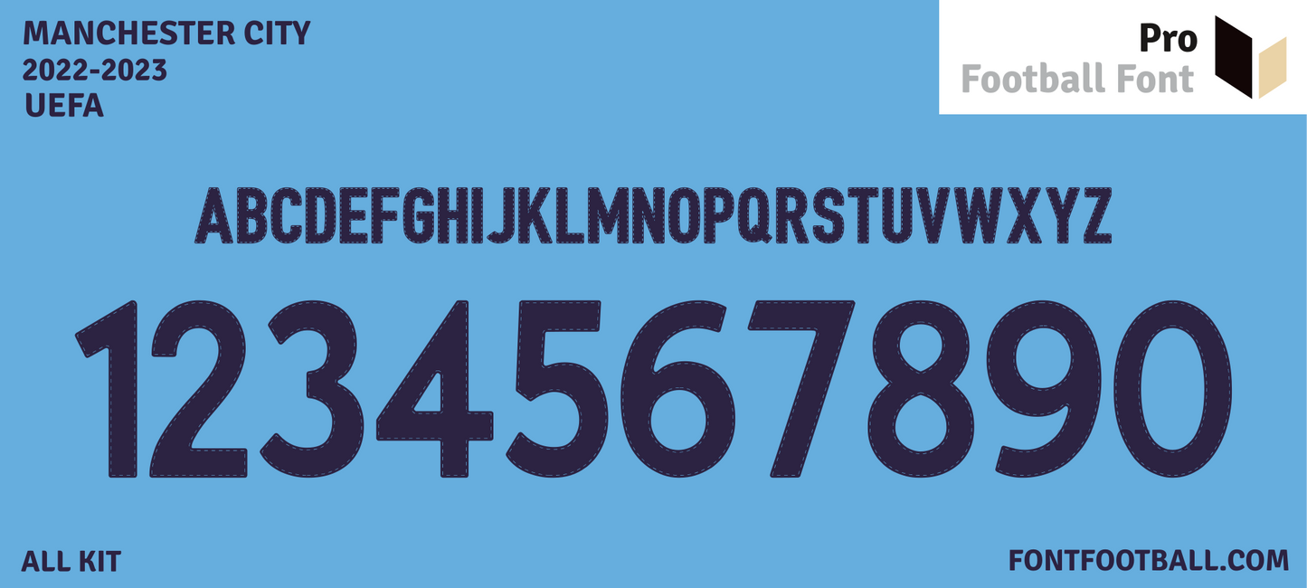 Manchester City 2022-2023 Font