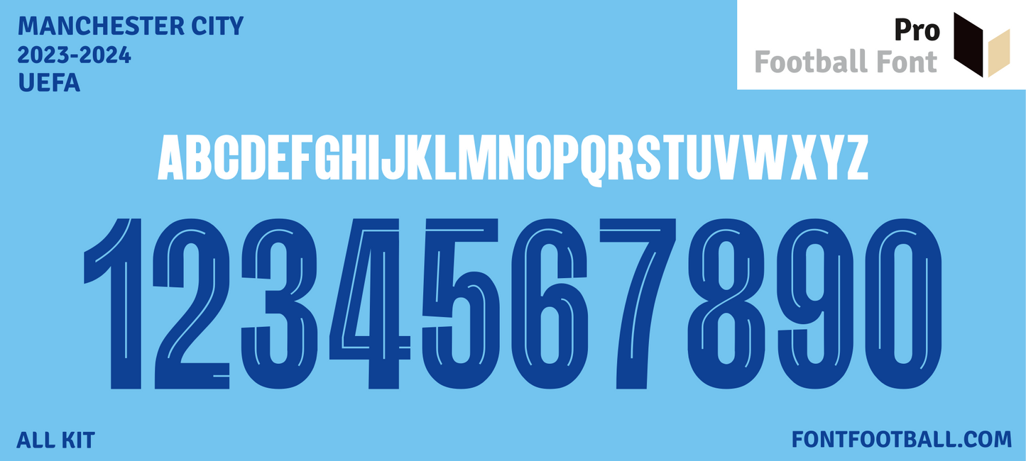 Manchester City 2023-2024 Font