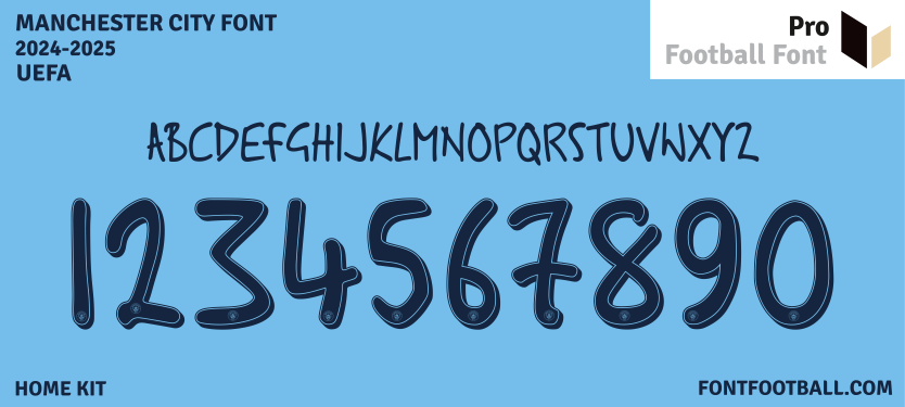 Manchester City 2024-2025 Font