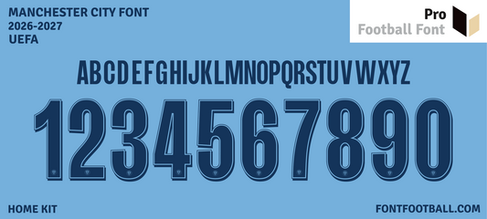 Manchester City 2026-2027 Font