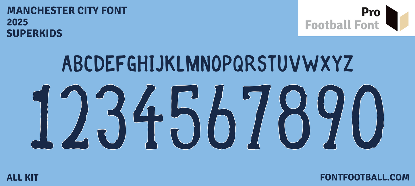 Manchester City Superkids 2025 Font