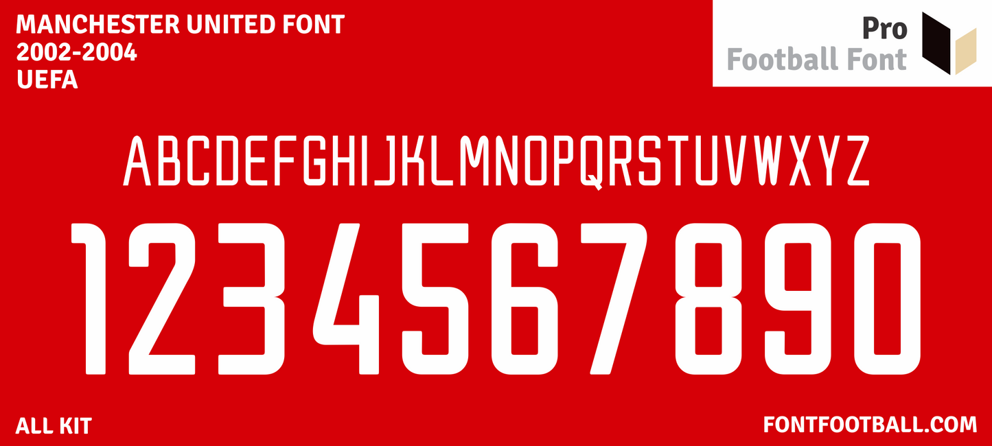 Manchester United 2002-2004 Font