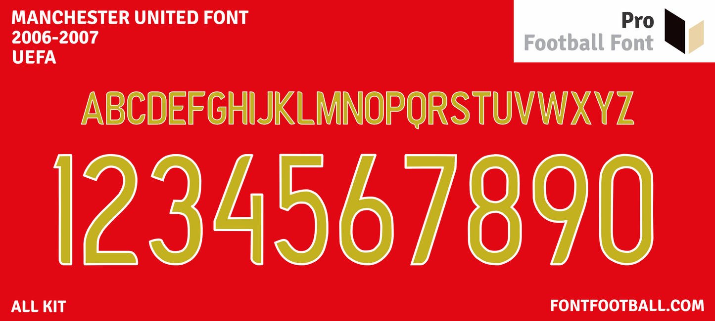 Manchester United 2006-2007 Font