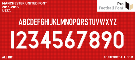 Manchester United 2011-2013 Font