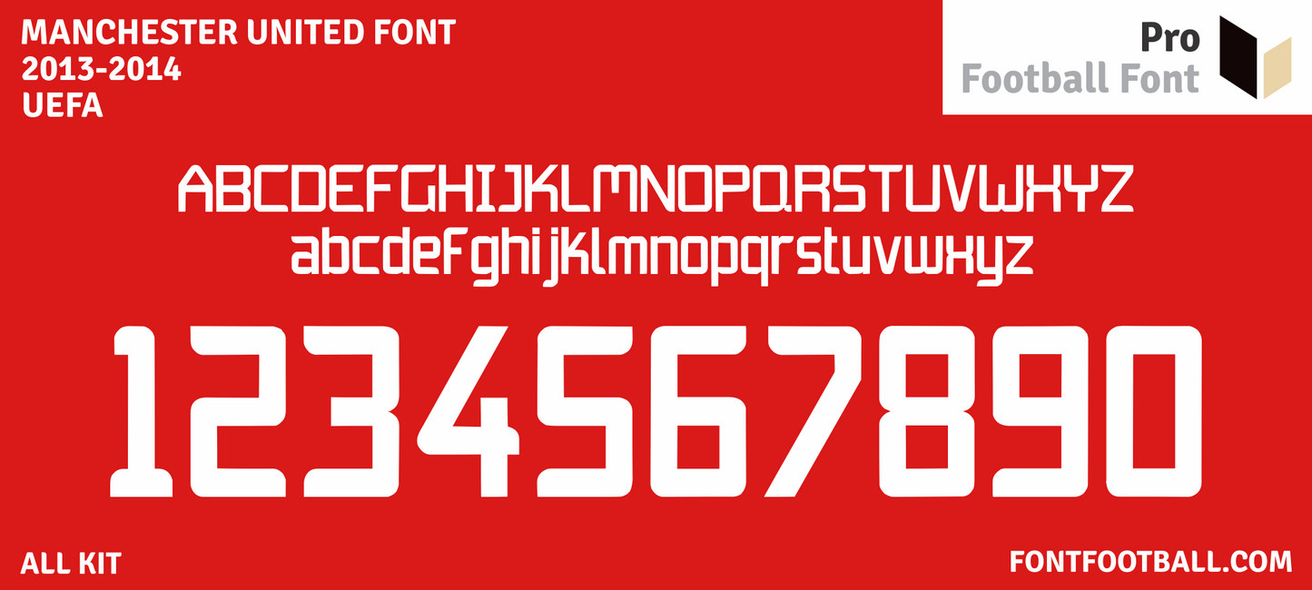 Manchester United 2013-2014 Font