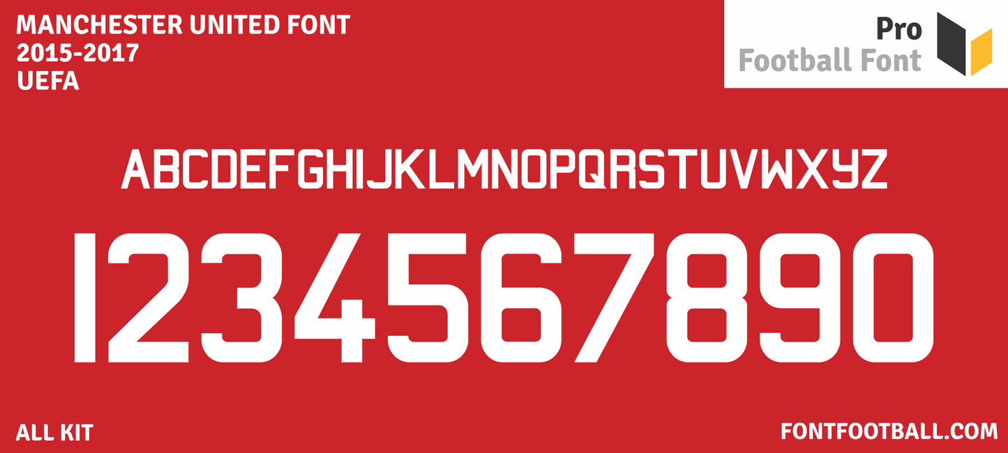 Manchester United 2015-2017 Font