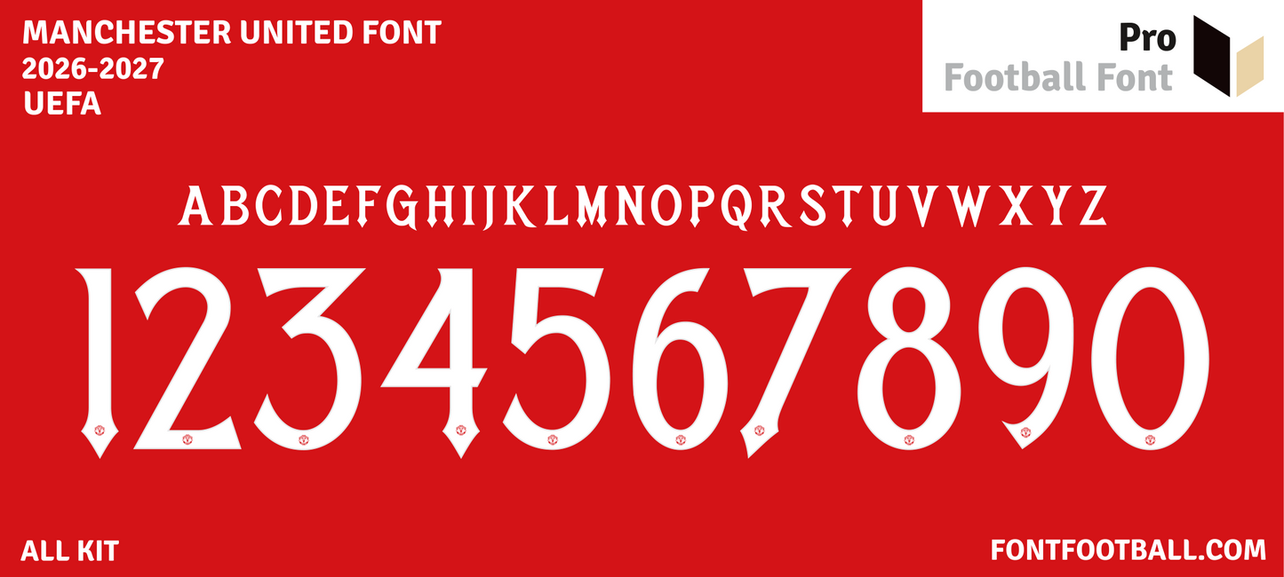 Manchester United 2026-2027 Font