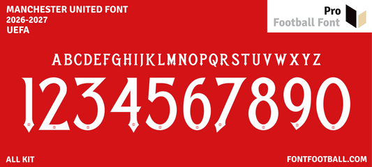 Manchester United 2026-2027 Font