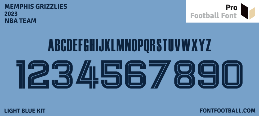 NBA Memphis Grizzlies 2023 Font