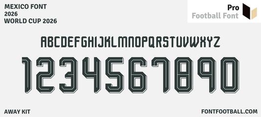 Mexico World Cup 2026 Away Font
