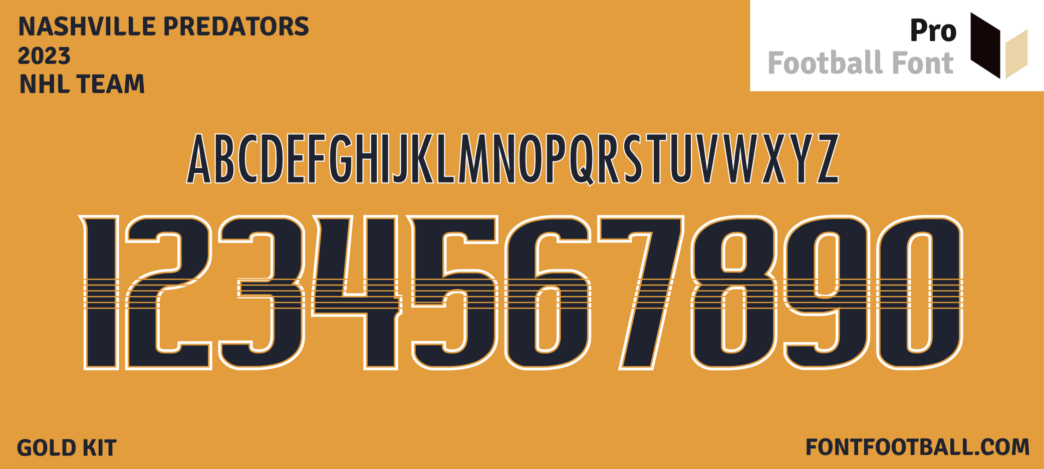 NHL Nashville Predators 2023 Font – Pro Football Font