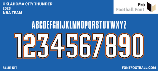 NBA Oklahoma City Thunder 2023 Font