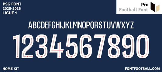 PSG Ligue 1 2025-2026 Font