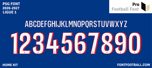 PSG Ligue 1 Home 2026-2027 Font