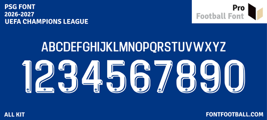 PSG UCL 2026-2027 Font
