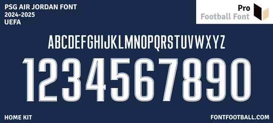 PSG UCL Air Jordan 2024-2025 Font