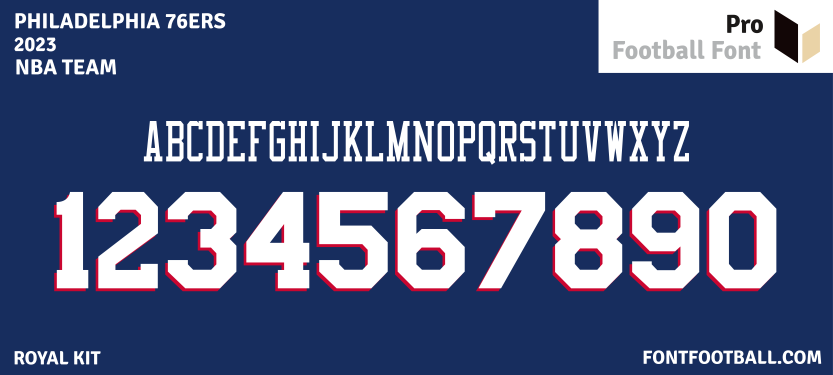 NBA Philadelphia 76ers 2023 Font