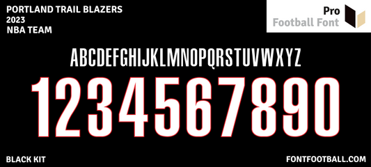 NBA Portland Trail Blazers 2023 Font