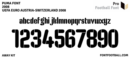 Puma Euro 2008 Away Font