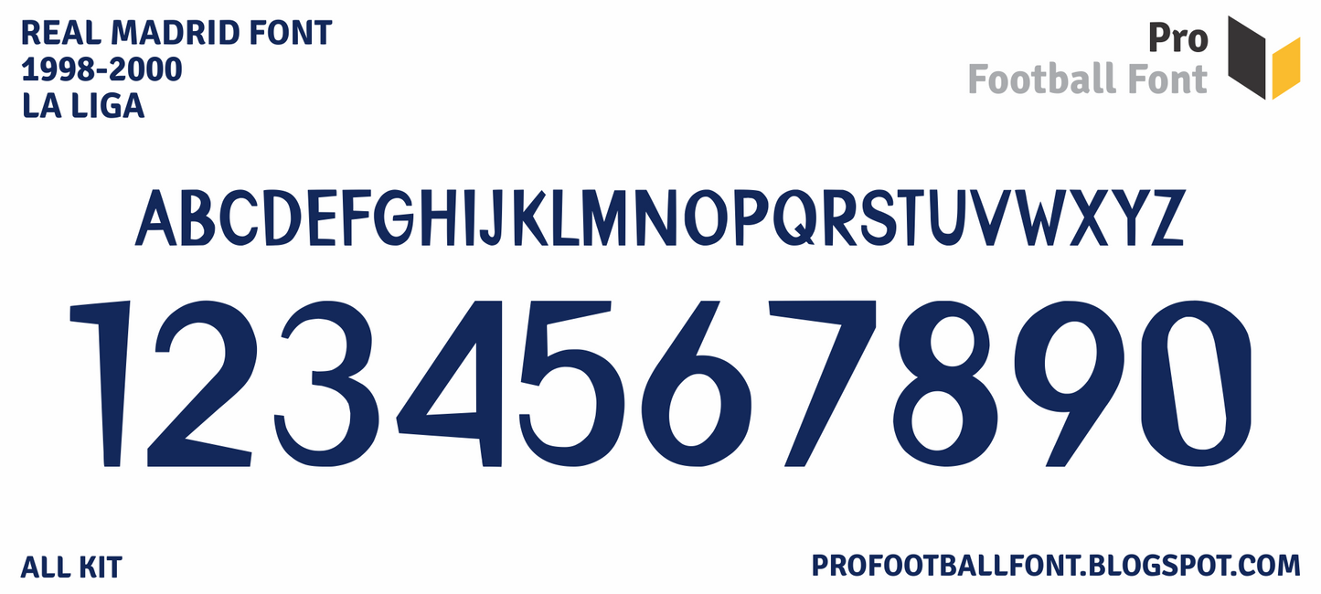 Real Madrid 1998-2000 Font