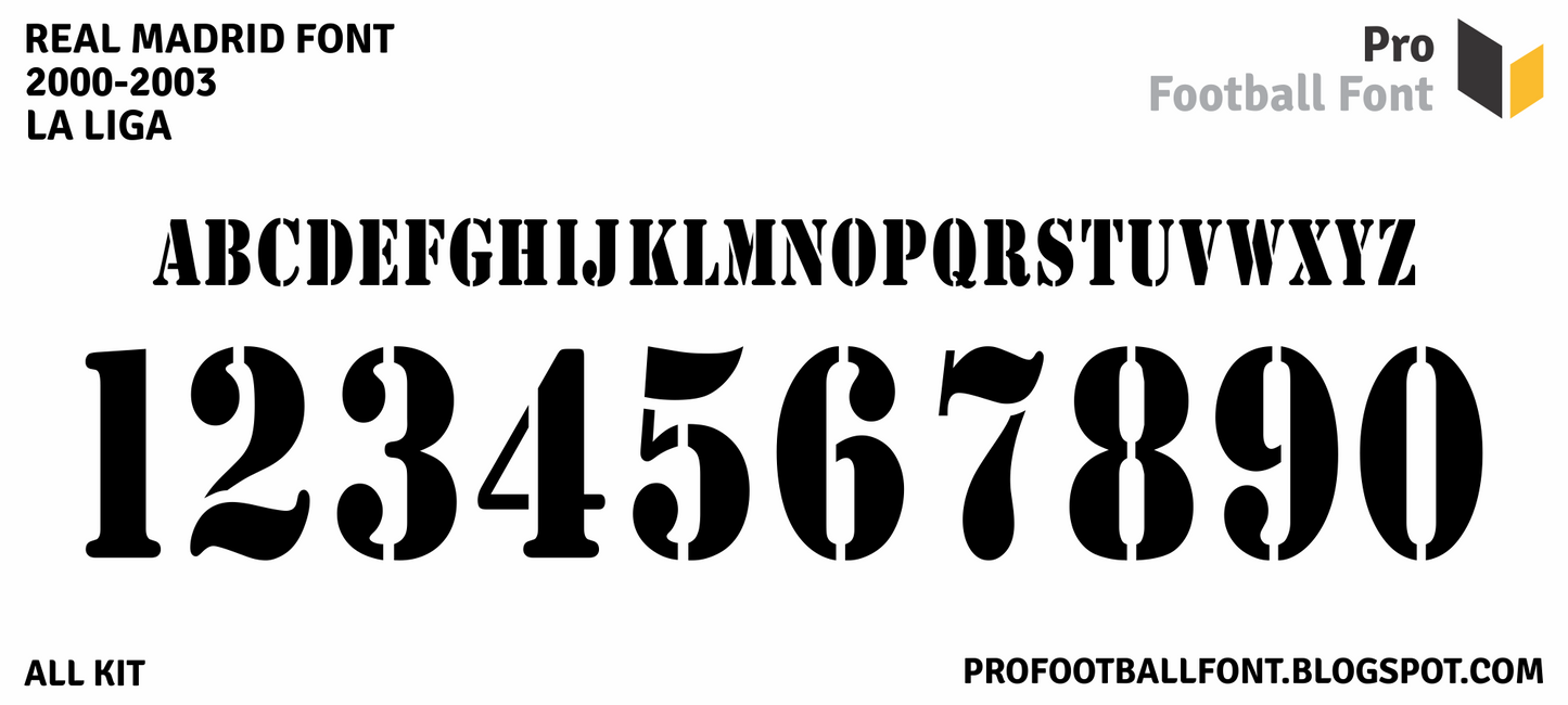 Real Madrid 2000-2003 Font