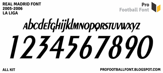 Real Madrid 2005-2006 Font