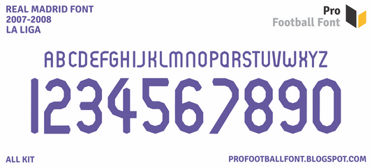 Real Madrid 2007-2008 Font