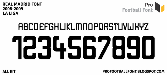 Real Madrid 2008-2009 Font