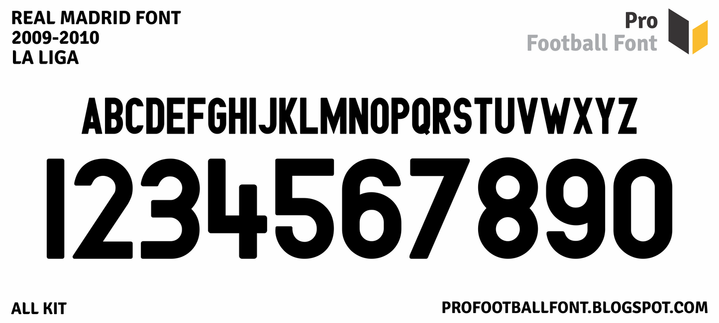 Real Madrid 2009-2010 Font