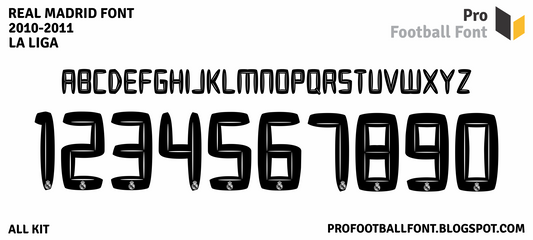 Real Madrid 2010-2011 Font