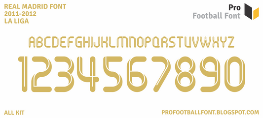 Real Madrid 2011-2012 Font