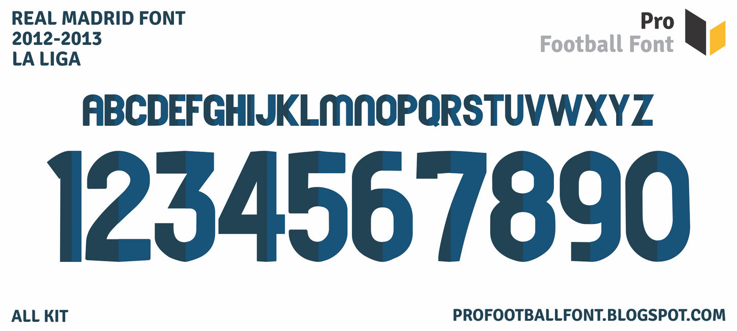 Real Madrid 2012-2013 Font