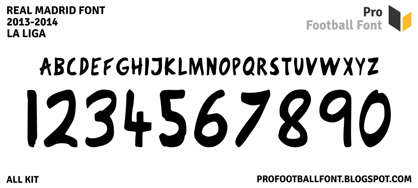 Real Madrid 2013-2014 Font
