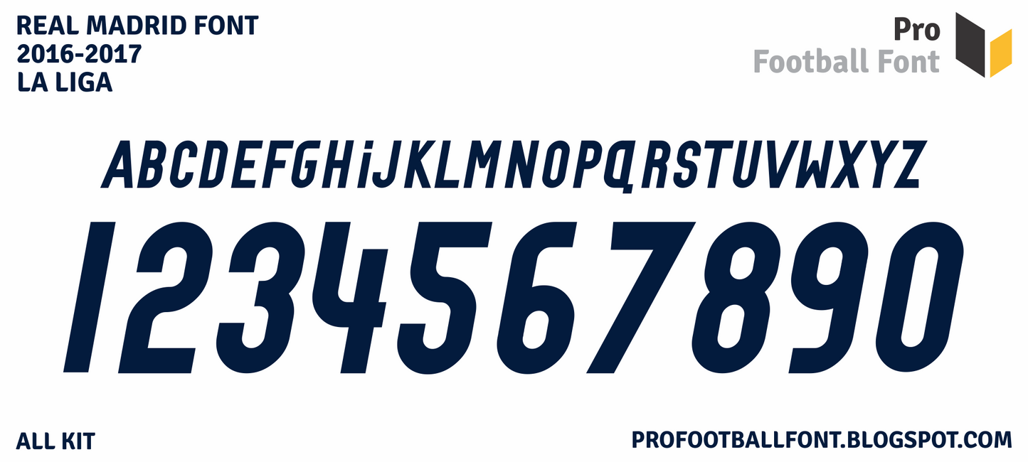 Real Madrid 2016-2017 Font