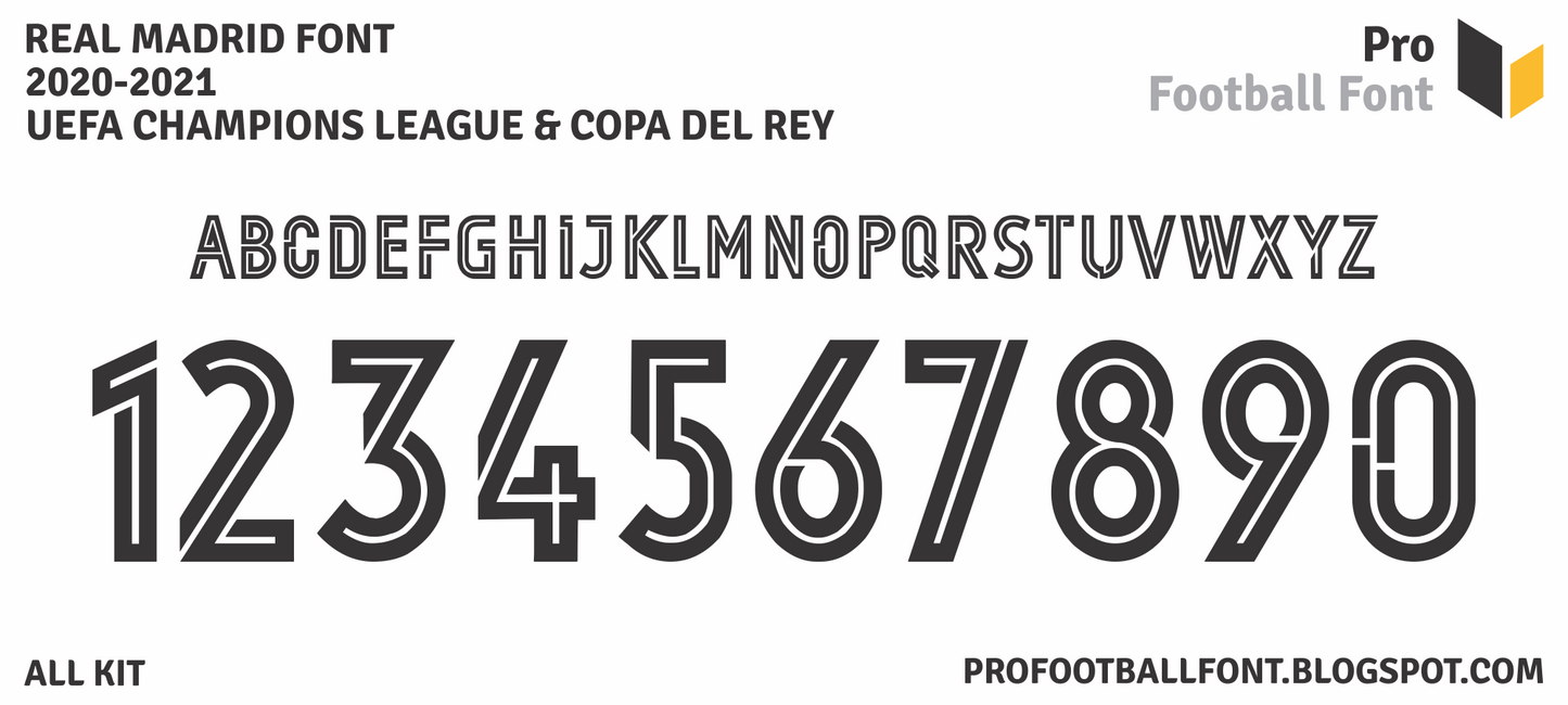 Real Madrid 2020-2021 Font