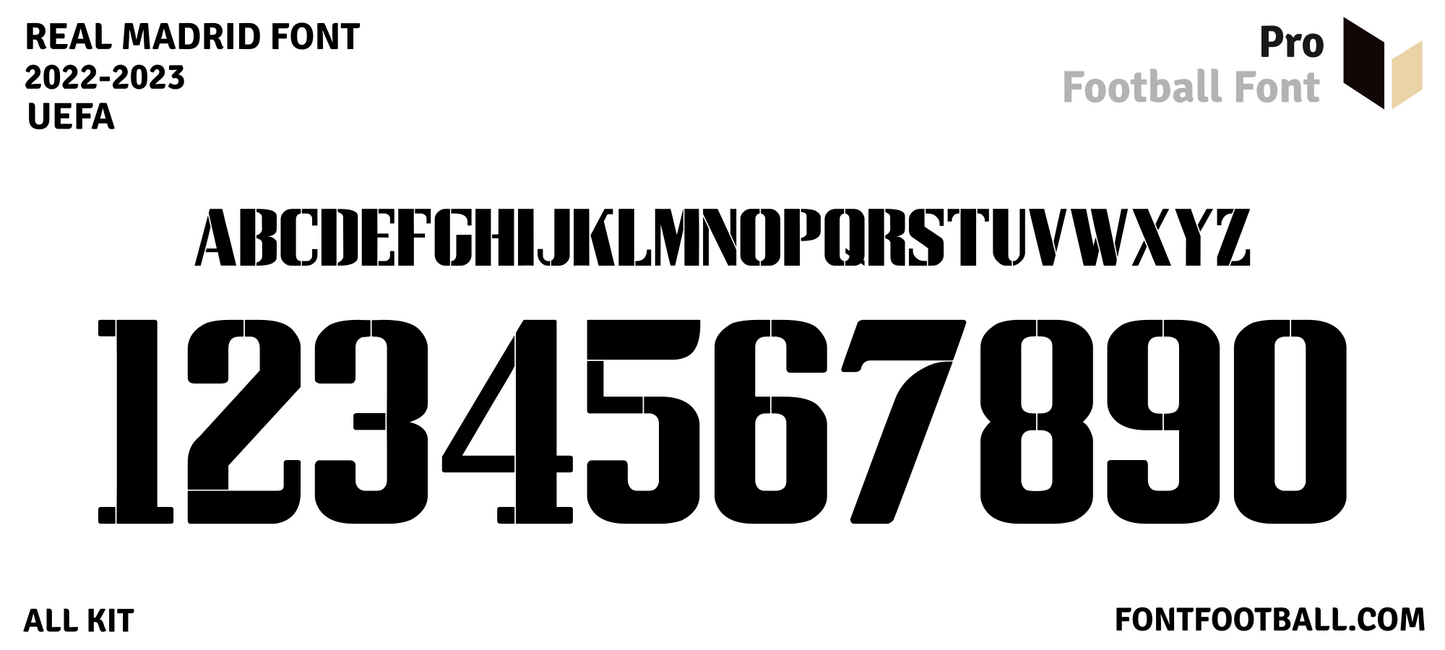 Real Madrid 2022-2023 Font