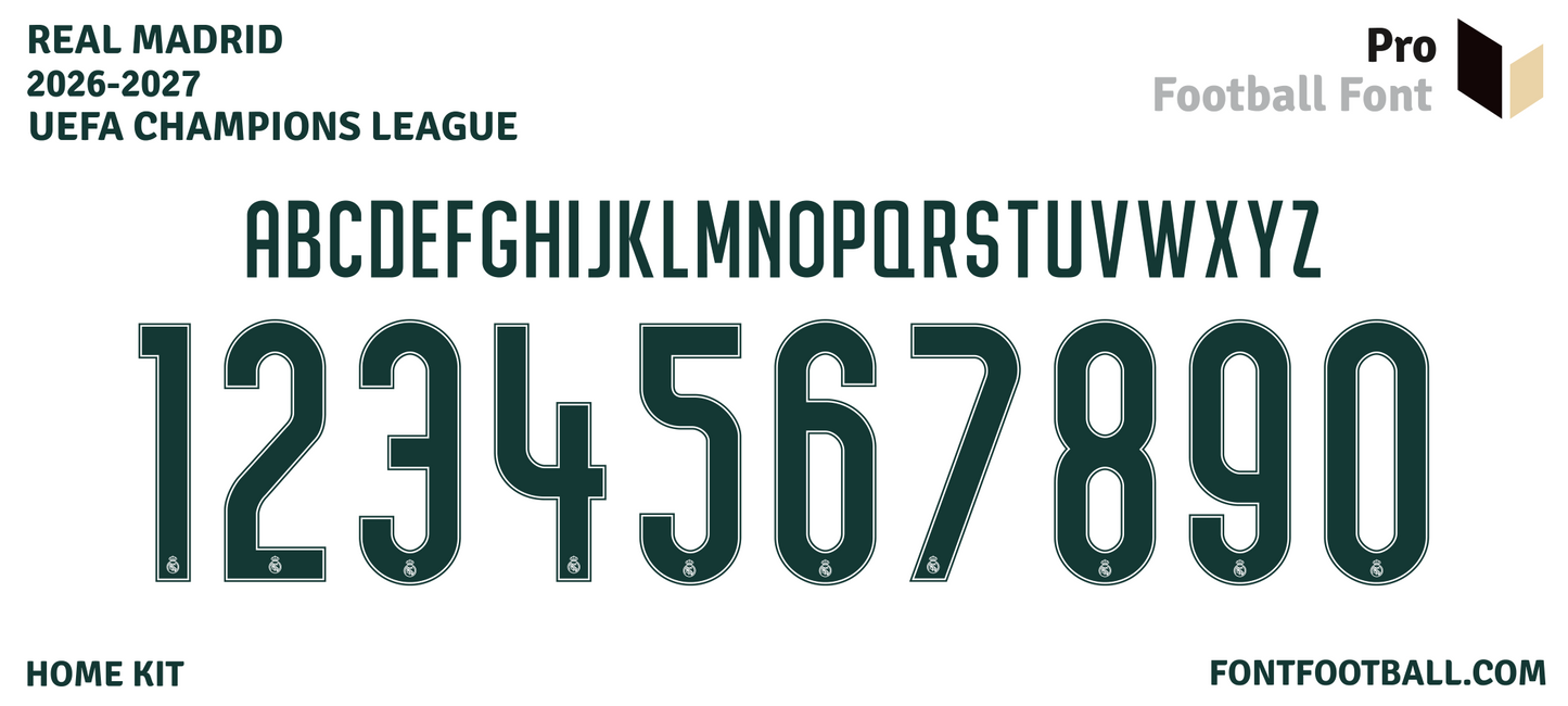Real Madrid 2026-2027 Font