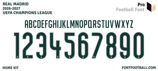 Real Madrid 2026-2027 Font